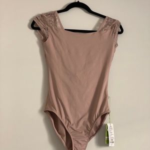 NEW dance bodysuit nude brown